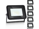 Tolletour 5X 20W Faro Led Faretto Led Faro Impermeabile Faro Da Esterno Faro Di Sicurezza Per Giardino Garage Bianco Freddo