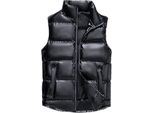 Gilet Caldo Da Uomo Con Collo Alto, Nuovo Autunno E Inverno, Giacche Senza Maniche Lucide Da Uomo, Taglia L