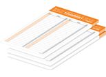 Pricaro Lista Della Spesa "Typo"", Magnetica, Arancione, A5, 50 Fogli, 3 Pezzi"