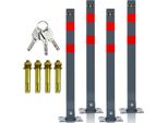 Barriera Di Yakimz, Set Di 4X, Barriera Universale Pieghevole Per Parcheggio, Catena Di Barriera Per Parcheggio, Incluso