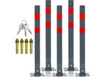 Pali Della Barriera Di Yakimz, 5X Set, Barriera Di Parcheggio Pieghevole Universale, Catena Della Barriera Del Palo Del Parcheggio, Incluso