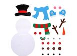 Addobbi Natalizi, Decorazioni Natalizie, Pupazzo Di Neve In Feltro Con Ornamenti Staccabili, Decorazione Da Appendere In Feltro, Decorazione Natalizia (50 X 100 Cm) - Feltsnowman