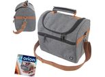 Borsa Termica Orion Borsa Isolata Borsa Termica Zaino Termico Grigio 5,5 L