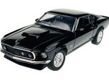 Welly 1969 Ford Mustang Boss 429 Nero 1:24 Scala Modello Auto 24067