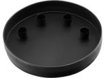 Vassoio Portacandele Rotondo Ø 26 Cm Con 4 Portacandele A Bastoncino Fissi - Colore: Nero