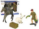 Set Di Figurine Di Animali Cavallo Levriero Agricoltore
