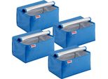 Sunware Borsa Frigo Quadrata Blu Per Cassa Pieghevole 24 Litri - Set Di 4 Pezzi