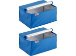 Sunware Borsa Frigo Quadrata Blu Per Cassa Pieghevole 32 Litri - Set Di 2 Pezzi