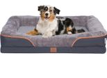 Letto Ortopedico Premium Per Cani Con Schiuma D'uovo, Divano Per Cani, Cuscino Per Cani, Lavabile, Soffice, Sfoderabile, Lavabile, 71 X 58 X 17 Cm, Grigio Scuro (L)