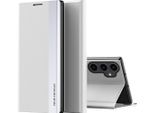 Custodia Galaxy S23 Fe, Custodia Flip Stand Magnetica In Finto Cuoio Per Samsung Galaxy S23 Fe Bianco