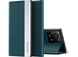 Custodia Per Xiaomi 13T /13T Pro /Redmi K60 Ultra Leatherpoliuretanoflip Cover Custodia Protettiva Con Funzione Stand Verde