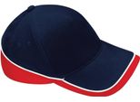 Beechfield - Berretto "Teamwear Competition"" BC4915 (Taglia Unica) (Blu Scuro/Rosso/Bianco)"