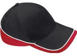 Beechfield - Berretto "Teamwear Competition"" BC4915 (Taglia Unica) (Nero/Rosso/Bianco)"
