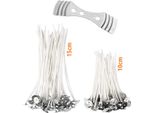 100 Pcs. Stoppino Per Candele (10Cm E 15Cm) | 100% Cotone Naturale | Stoppino Per Candele | Stoppino Rotondo, Stoppini Per Candele Fai Da Te