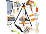Umu® Set Da Campeggio In Legno Per Bambini 45 Pezzi - Giochi D'avventura Per Bambini Di 2, 3, 4, 5 Anni