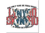 Lynyrd Skynyrd - Magnete Da Frigo "Only Time He Feels Right"" RO7914 (Taglia Unica) (Bianco/Rosso/Blu)"
