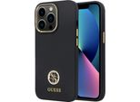 Guess Guhcp13Lm4Dgpk Iphone 13 Pro / 136.1 Czarny/Nero Custodia Rigida In Silicone Logo Strass 4G
