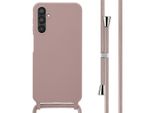 Custodia Samsung Galaxy A25 - Silicone - Imoshion Custodia Morbida/Manicotto Con Cinturino/Copertura Posteriore - Rosa