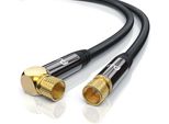 Cavo Primewire Sat, Coassiale, Connettore F, Cavo Coassiale Hdtv Sat Angolato A 90°, Schermatura 4 Volte, 135Db, 75Ohm - 10M
