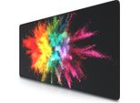 Tappetino Per Mouse Da Gioco Titanwolf Xxl Speed Titanwolf Black 900 X 400 Mm, Tappetino Per Mouse Xxl, Tappetino Da Scrivania Di Grandi Dimensioni, Migliora La Precisione E La Velocità, Colore Explosion