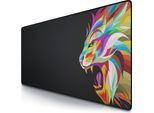 Titanwolf Xxl Speed Mouse Pad Titanwolf Black 900 X 400 Mm, Tappetino Per Mouse Xxl, Tappetino Da Scrivania Di Grandi Dimensioni, Migliora La Precisione E La Velocità, Colore Lion 2