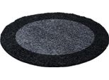 Tappeto A Pelo Alto Life Antracite 120 Cm Rotondo