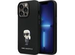 Karl Lagerfeld Klhcp14Lsmhknpk Iphone 14 Pro 6.1 Czarny/Nero Silicone Ikonik Metallo Pin