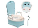 Vasino E Wc Per Bambini Yakimz, Vasino Per Bambini Con Funzione Wc, Sedile Per Wc Per Bambini E Trainer Con Maniglie E Design Antiscivolo Blu