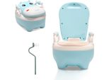 Yakimz Vasino Per Bambini Vasino Per Bambini, Sedile Del Water Per Bambini Con Maniglie E Antiscivolo, Per Bambini Da 1 Anno Blu