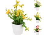 Fiore Artificiale Fiore In Vaso, Diametro 13,5 Cm, Mix Di Specie