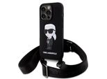 Karl Lagerfeld Klhcp15Xscbsknk Custodia Rigida Per Iphone 15 Pro Max 6.7 Czarny/Nero Crossbody Silicone Ikonik