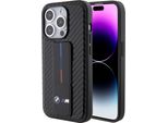 Bmw Bmhcp15Lgspcck Iphone 15 Pro 6.1 Czarny/Nero Custodia Rigida Grip Stand Liscio & Carbonio