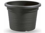 Vaso Da Fiori Cilindro In Plastica Antracite D24X17Cm