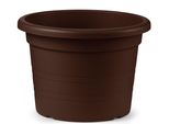Vaso Da Fiori Cilindro In Plastica Marrone D30X21Cm