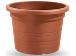 Vaso Da Fiori Cilindro In Plastica Di Terracotta D18X12Cm