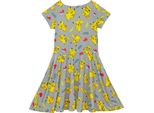 Pokemon - Vestito Con Gonna Svasata Per Bambina A Maniche Corte NS7489 (140) (Grigio)