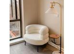 360Home Poltrona Divano Sedia Soggiorno Beige 0002 【AT-007】
