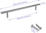 Yakimz 10X Maniglia Per Mobili Maniglia Per Porta Maniglia Per Armadio Maniglia Per Cucina Maniglie In Acciaio Inox 220X160 Ø10MM