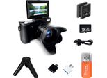 Fine Life Pro 4K Digitalkamera, 48MP Fotokamera mit 3,0 Zoll Bildschirm, Kompaktkamera mit 8x Digitalzoom und 5x optischem, 32 GB TF-Karte