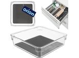 Contenitore Orion Contenitore Di Stoccaggio Contenitore Di Plastica Grigio 16X16X4,5 Cm