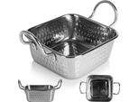 Vilde Piatto Da Portata In Acciaio Inox Cestino Da Portata Cestino Da Portata Mini Arrosto Con Manici 400 Ml