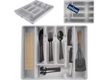 Orion Cassetto Inserto Posate Organizzatore Portaposate Estensibile Grigio 36,5X27,5 Cm