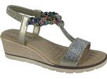 Cipriata - Sandali Donna "Gilda"", Con Strass DF2328 (37 Eu) (Oro)"