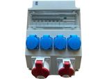 Wandverteiler Stromverteiler CEE 32A 16A 4x 230V mit HAGER Sicherungen LS / FI ROS11/x-21/S 97H-3
