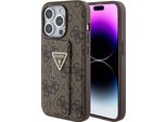 Guess Guhcp15Lpgs4Tdw Iphone 15 Pro 6.1 BrąZowy/Brown Custodia Rigida Grip Stand 4G Triangle Strass