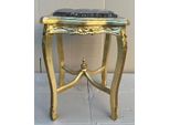 Casa Padrino Tavolino Barocco Oro/Nero - Tavolino Antico In Legno Massello Con Piano In Marmo - Mobili In Stile Antico - Mobili Barocchi