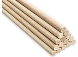 50 Bastoncini Di Legno Tondi In Faggio 6 Mm X 40 Cm Bastoncini Di Legno Tondi Per Bricolage, Ecc.