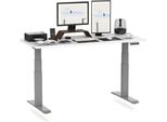 Scrivania Flexispot Regolabile In Altezza 160X80Cm 2 Motori, Portata 160 Kg, Protezione Anticollisione, Piano D'appoggio Monoblocco Da 25 Mm, 4 Posizioni Di Memoria Bianco