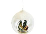 Palla Di Vetro Con Babbo Natale Ø8 Cm