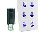 Timbro Combicraft Coniglietto Di Pasqua In Uovo Rotondo Da 10 Mm - Inchiostro Blu